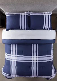 Simply Clean Jax Plaid Antimicrobial Comforter Set