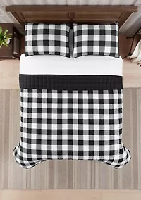 Simply Comfort Alex Buffalo Check Plaid Printed Quilt Set