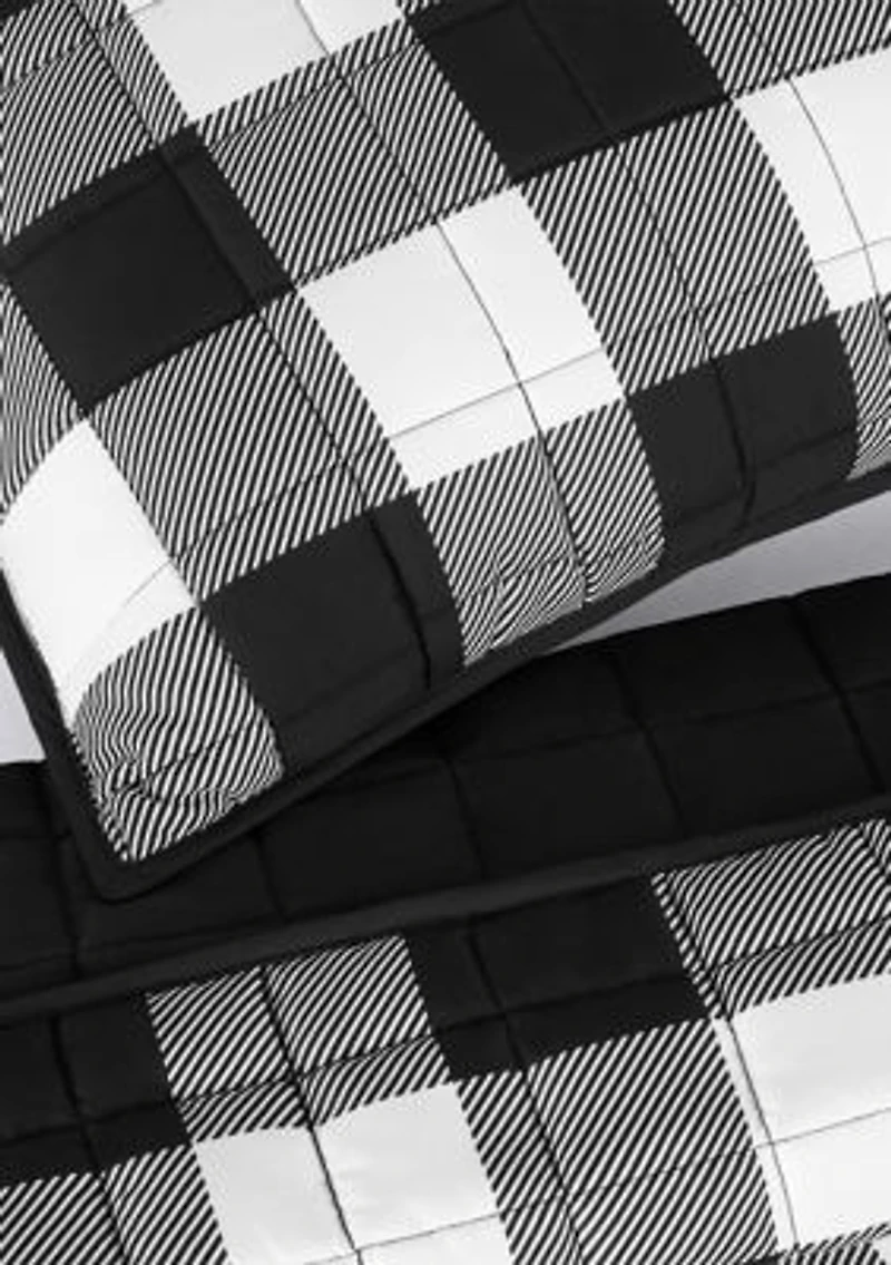Simply Comfort Alex Buffalo Check Plaid Printed Quilt Set