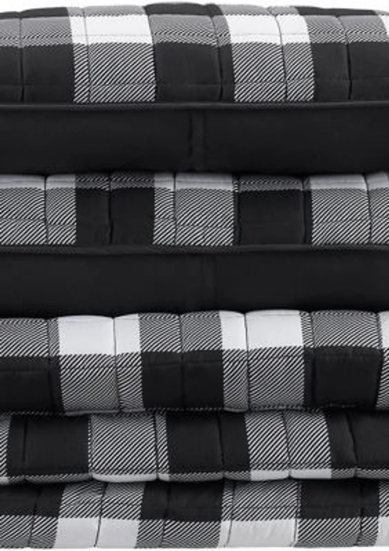Simply Comfort Alex Buffalo Check Plaid Printed Quilt Set