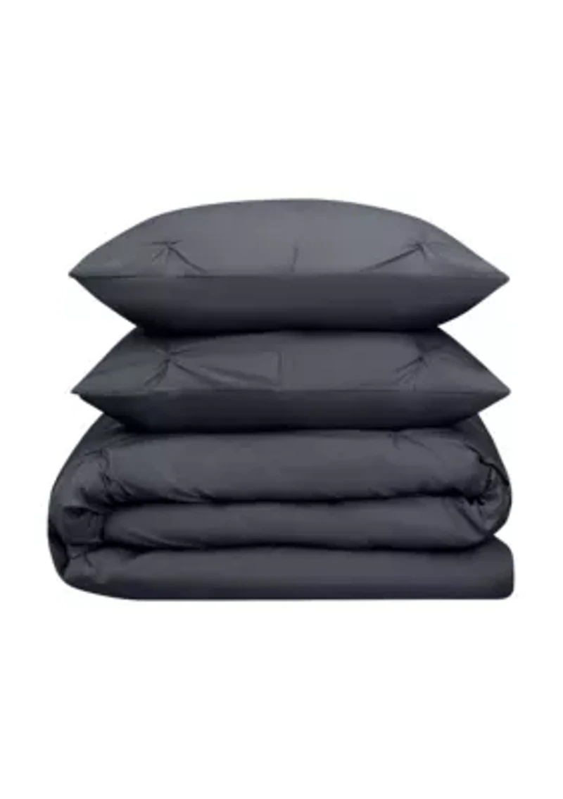 Simply Clean Antimicrobial Pleated Comforter Set