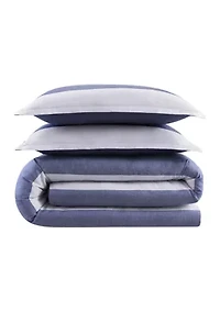 Simply Clean Billy Textured Stripe Antimicrobial Comforter Set