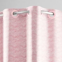 Hookless Faux Silk Shower Curtain with Flex-on Rings and It's a Snap! Fabric Liner with Magnets, 71 In Wide x 74 In Long, Heathered Texture, Pink