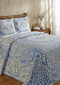 Florence Collection Medallion Design 100% Cotton Tufted Unique Luxurious Bedspread