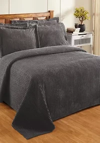 Jullian Collection Bold Stripes Design 100% Cotton Tufted Unique Luxurious Bedspread