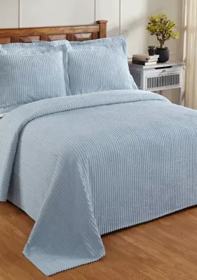 Jullian Collection Bold Stripes Design 100% Cotton Tufted Unique Luxurious Bedspread