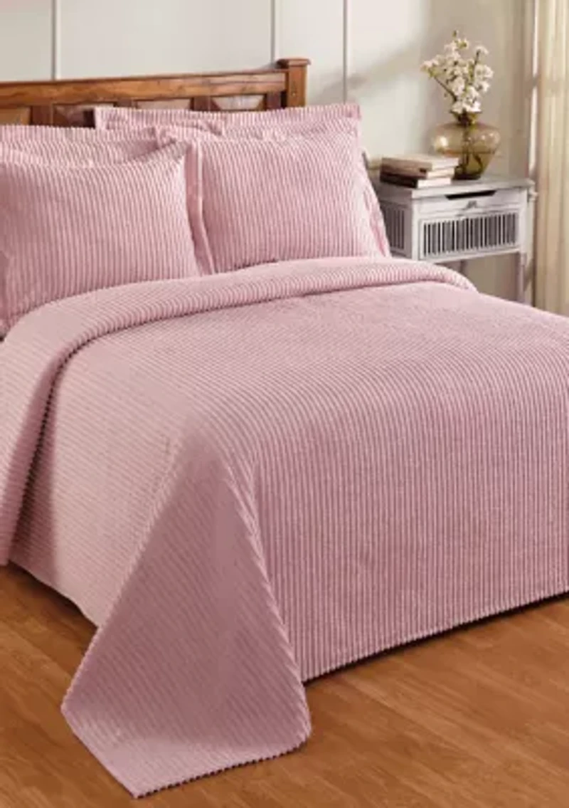 Jullian Collection Bold Stripes Design 100% Cotton Tufted Unique Luxurious Bedspread