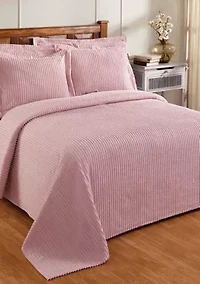 Jullian Collection Bold Stripes Design 100% Cotton Tufted Unique Luxurious Bedspread