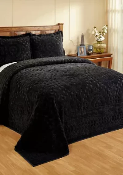 Rio Collection Floral Design 100% Cotton Tufted Unique Luxurious Bedspread
