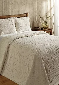 Rio Collection Floral Design 100% Cotton Tufted Unique Luxurious Bedspread