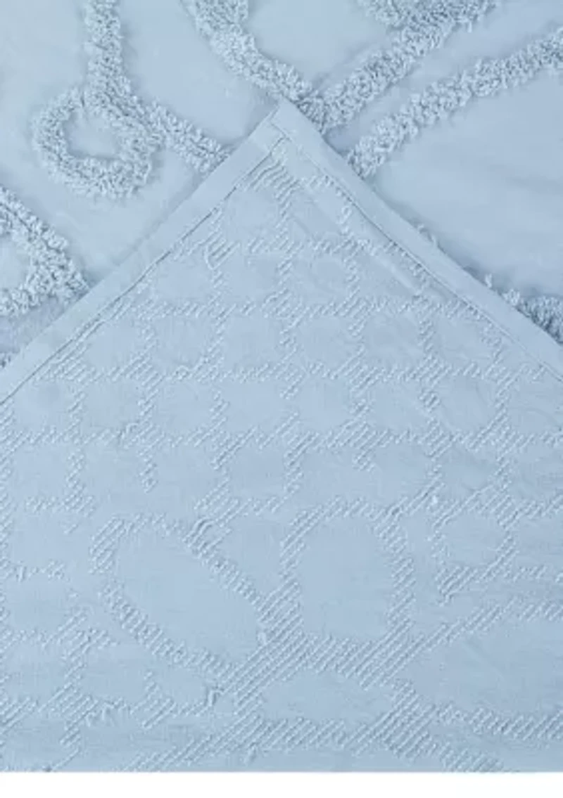 Trevor Collection Medallion Design 100% Cotton Tufted Unique Luxurious Bedspread Set