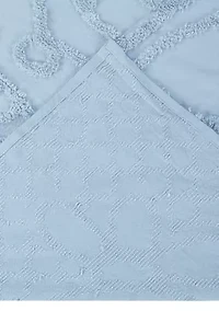Trevor Collection Medallion Design 100% Cotton Tufted Unique Luxurious Bedspread Set
