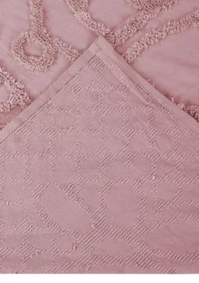 Trevor Collection Medallion Design 100% Cotton Tufted Unique Luxurious Bedspread Set