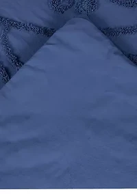 Cleo Comforter Set 100% Cotton Tufted Unique Luxurious Soft Plush Chenille