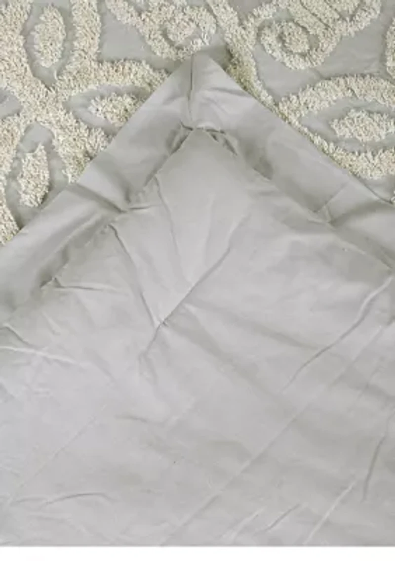 Eden Comforter Set 100% Cotton Tufted Unique Luxurious Soft Plush Chenille