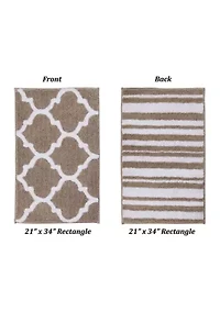 Marrakesh Collection Ultra Soft, Plush and Absorbent Bath Mat Rug 100% Polyester Vibrant Colors, 21 x 34 Rectangle