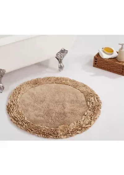 Shaggy Border Collection Ultra Soft, Plush and Absorbent Tufted Bath Mat Rug