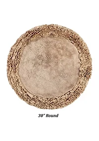 Shaggy Border Collection Ultra Soft, Plush and Absorbent Tufted Bath Mat Rug
