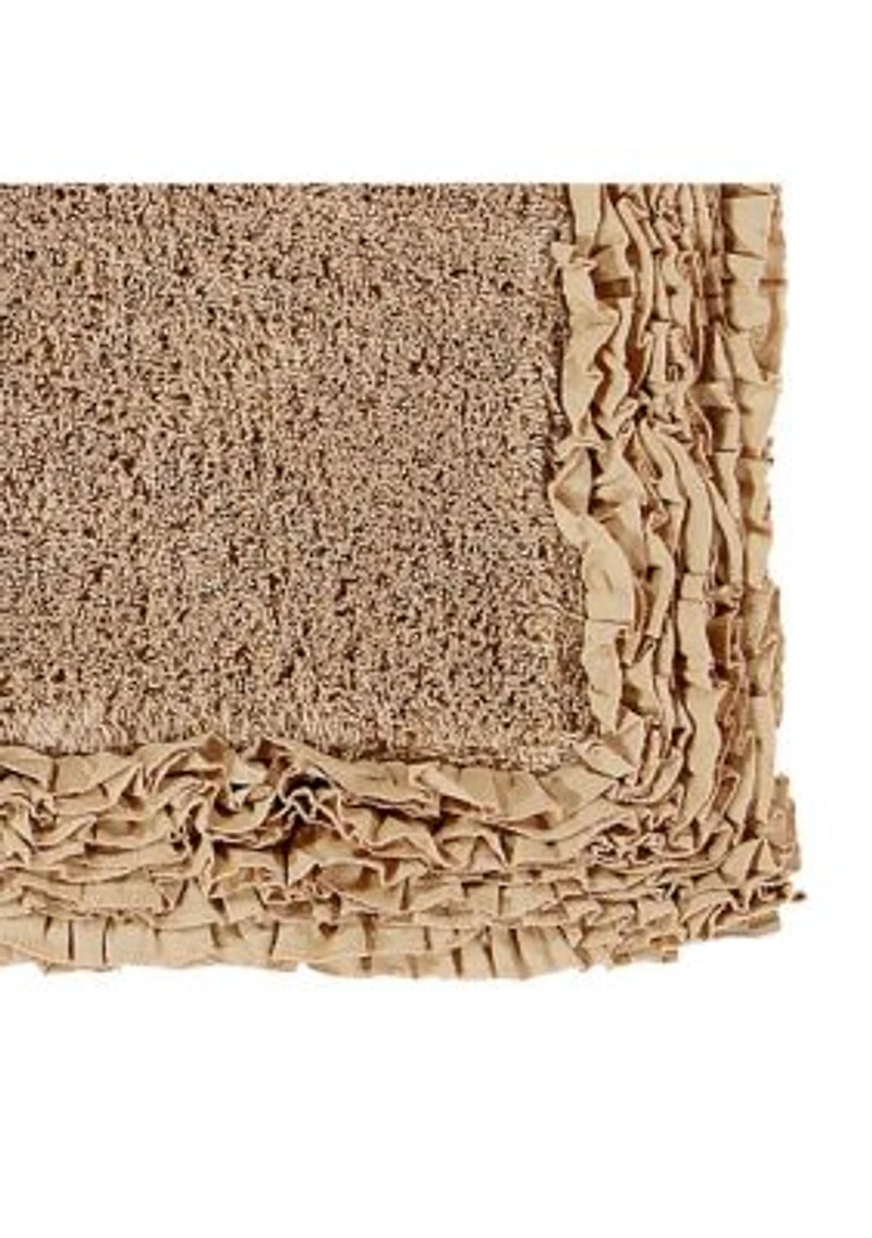Shaggy Border Collection Ultra Soft, Plush and Absorbent Tufted Bath Mat Rug