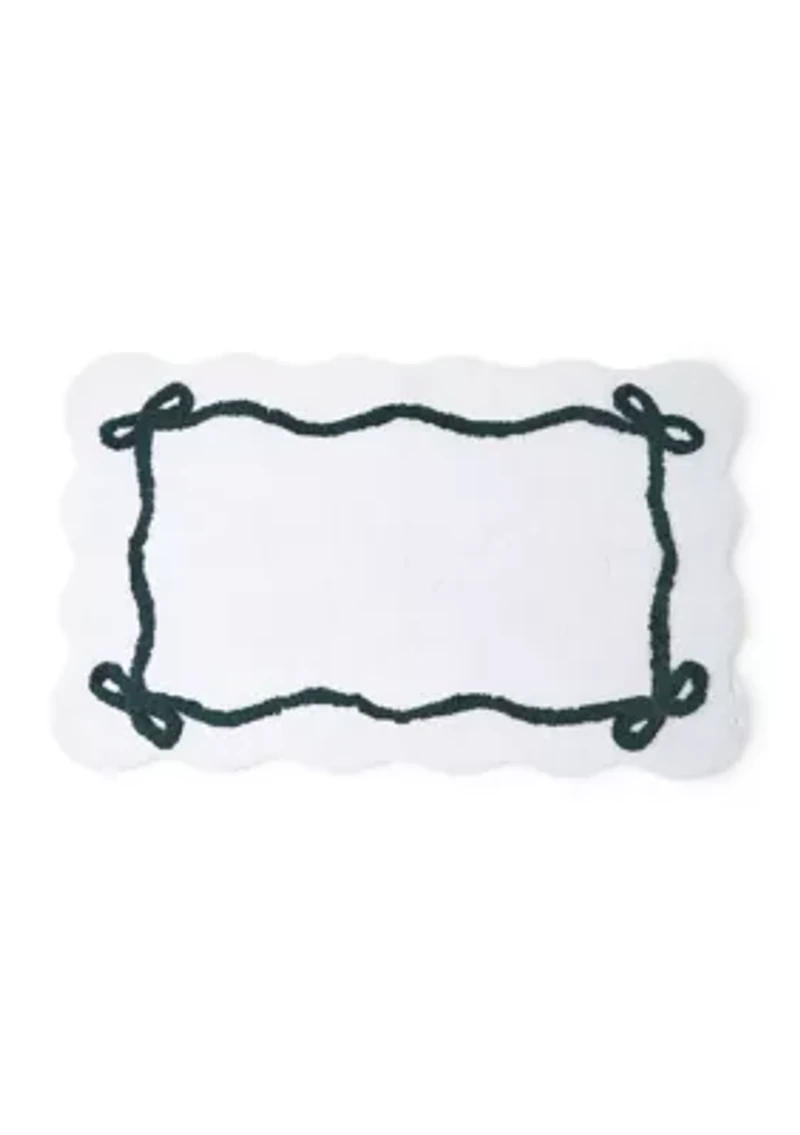Scalloped Bow Bath Rug