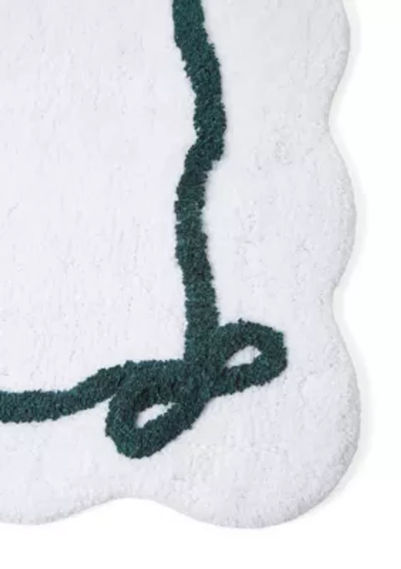 Scalloped Bow Bath Rug
