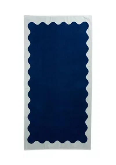 Scallop Two-Tone Beach/Pool Towel