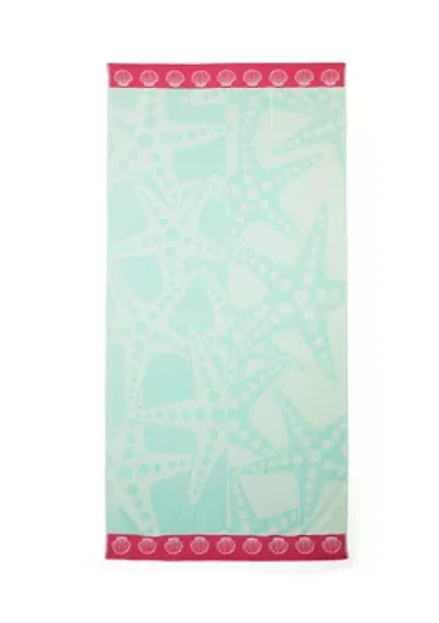 Starfish Turquoise Oversized Beach Towel