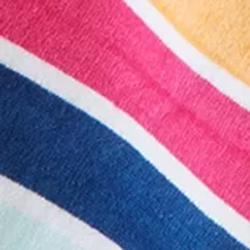 Kids Hooded Colorful Striped Beach Towel