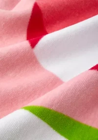 Pink Beach Ball Print Beach Towel