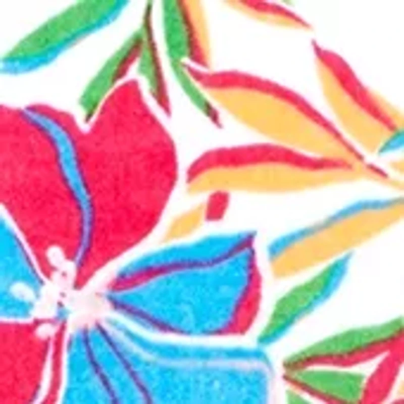 Tropical Floral Beach Towel