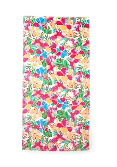 Tropical Floral Beach Towel