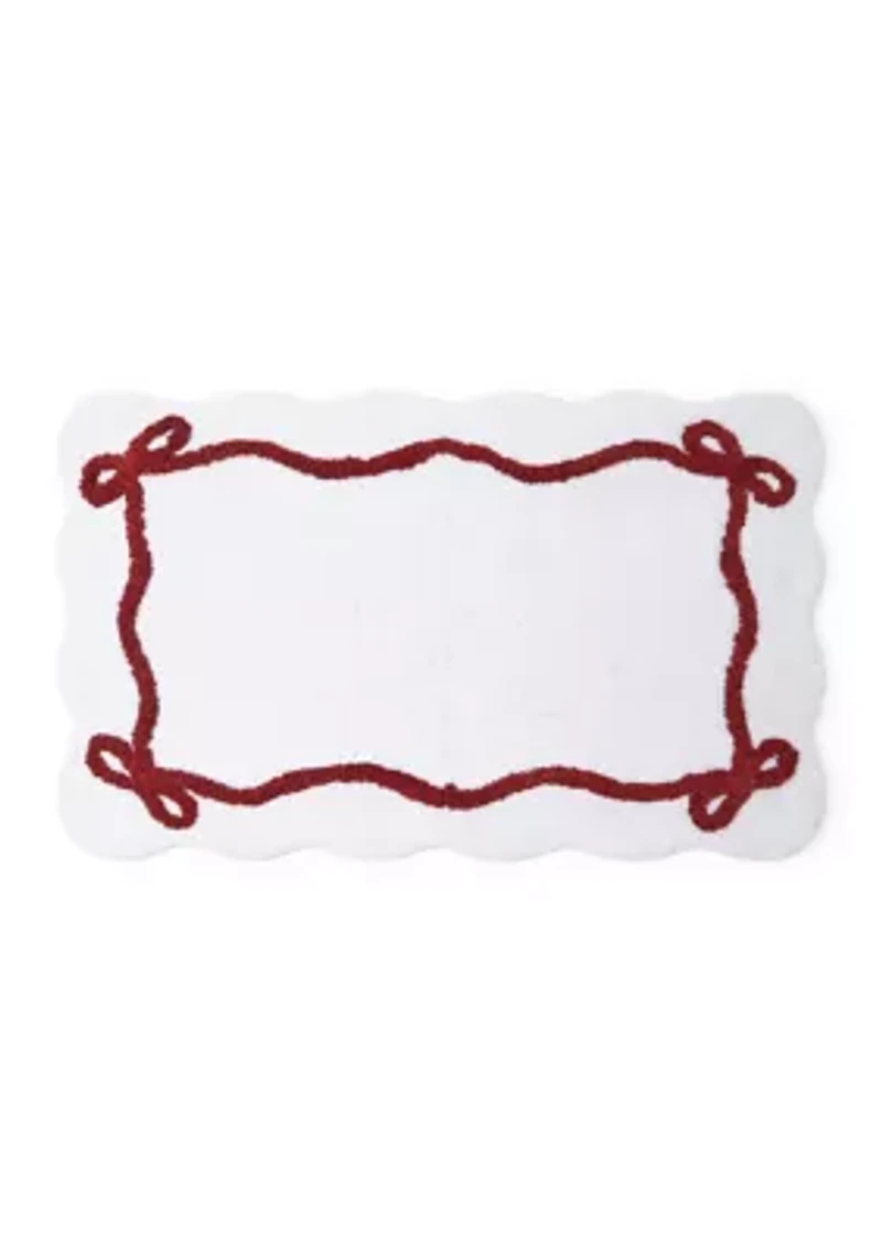Scalloped Bow Bath Rug