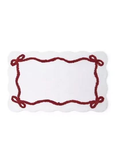 Scalloped Bow Bath Rug