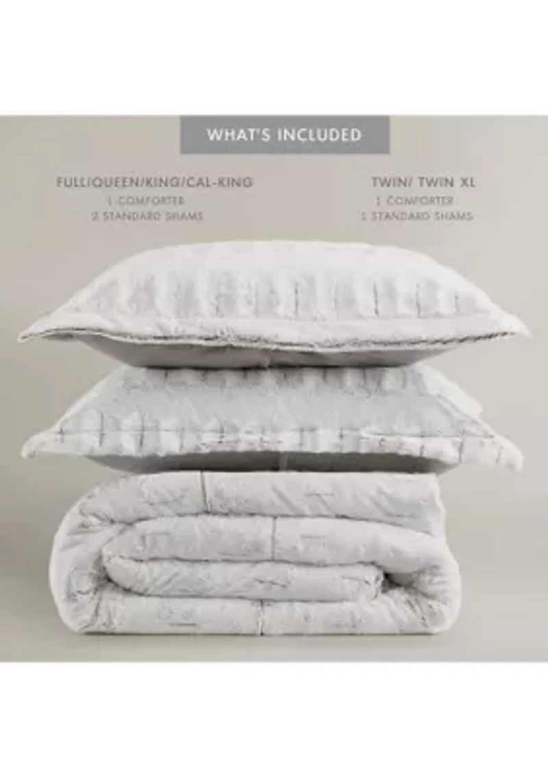 Gia Back Print Long Fur Comforter Mini Set