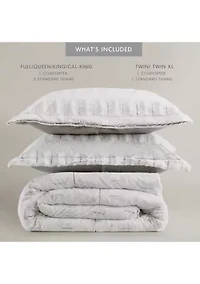 Gia Back Print Long Fur Comforter Mini Set