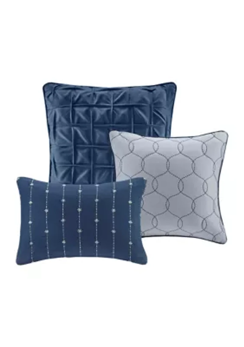 Walter 7 Piece Printed Seersucker Comforter Set