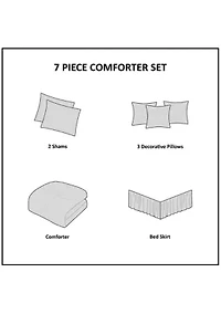 Walter 7 Piece Printed Seersucker Comforter Set