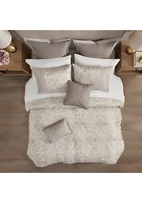 Emilia 12 Piece Jacquard Comforter Set with Bed Sheets