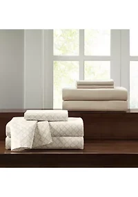 Zara 16 Piece Jacquard Complete Bedding Set with 2 Sheet Sets