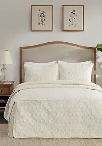 Quebec 3 Piece Fitted Bedspread Set
