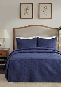 Quebec 3 Piece Fitted Bedspread Set