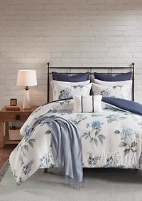 Zennia 7 Piece Printed Seersucker Comforter Set with Throw Blanket