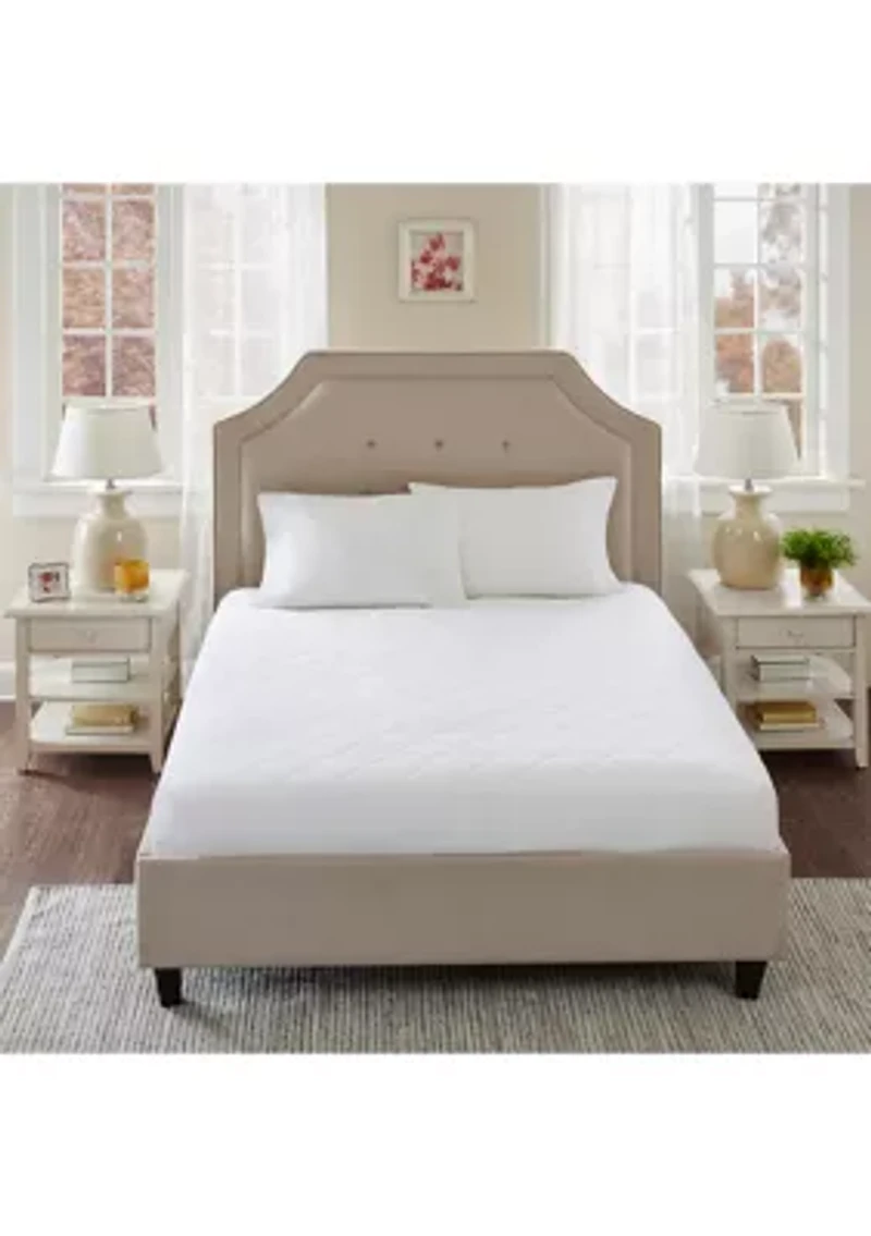 All Natural Cotton Percale Quilted Mattress Pad