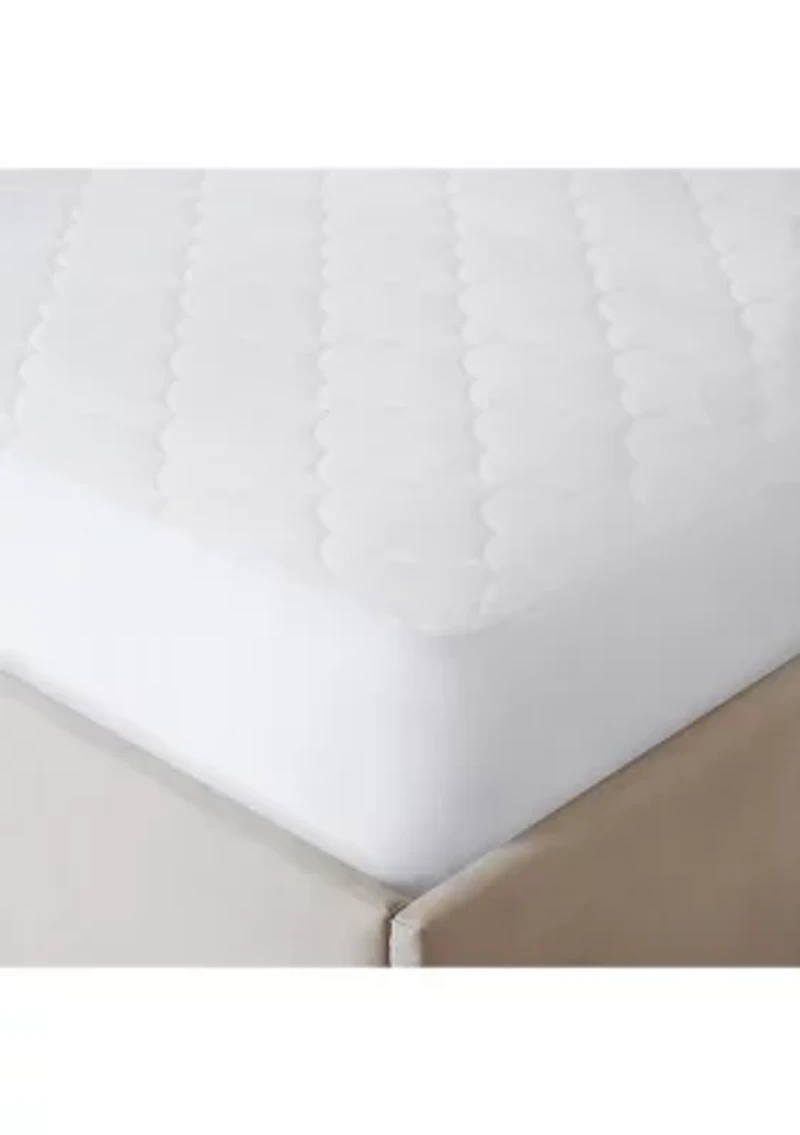 All Natural Cotton Percale Quilted Mattress Pad