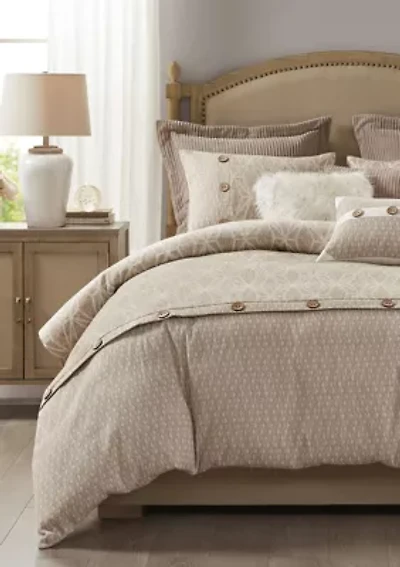 Grace Geometric Oversized Jacquard Comforter Set