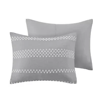 Drew 5 Piece Clipped Jacquard Comforter Set with Throw Pillows