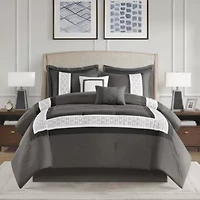 Powell 8 Piece Embroidered Comforter Set