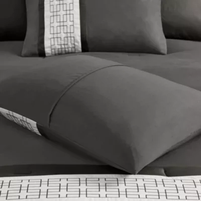 Powell 8 Piece Embroidered Comforter Set