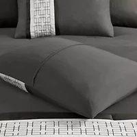 Powell 8 Piece Embroidered Comforter Set