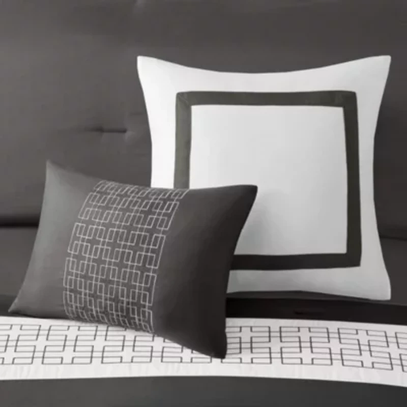 Powell 8 Piece Embroidered Comforter Set